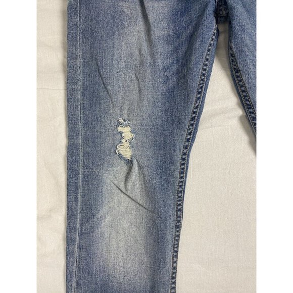 RSQ Jeans 31x32 Brooklyn Relaxed Distressed Medium Wash Denim Blue Faded Stretch - Picture 4 of 11